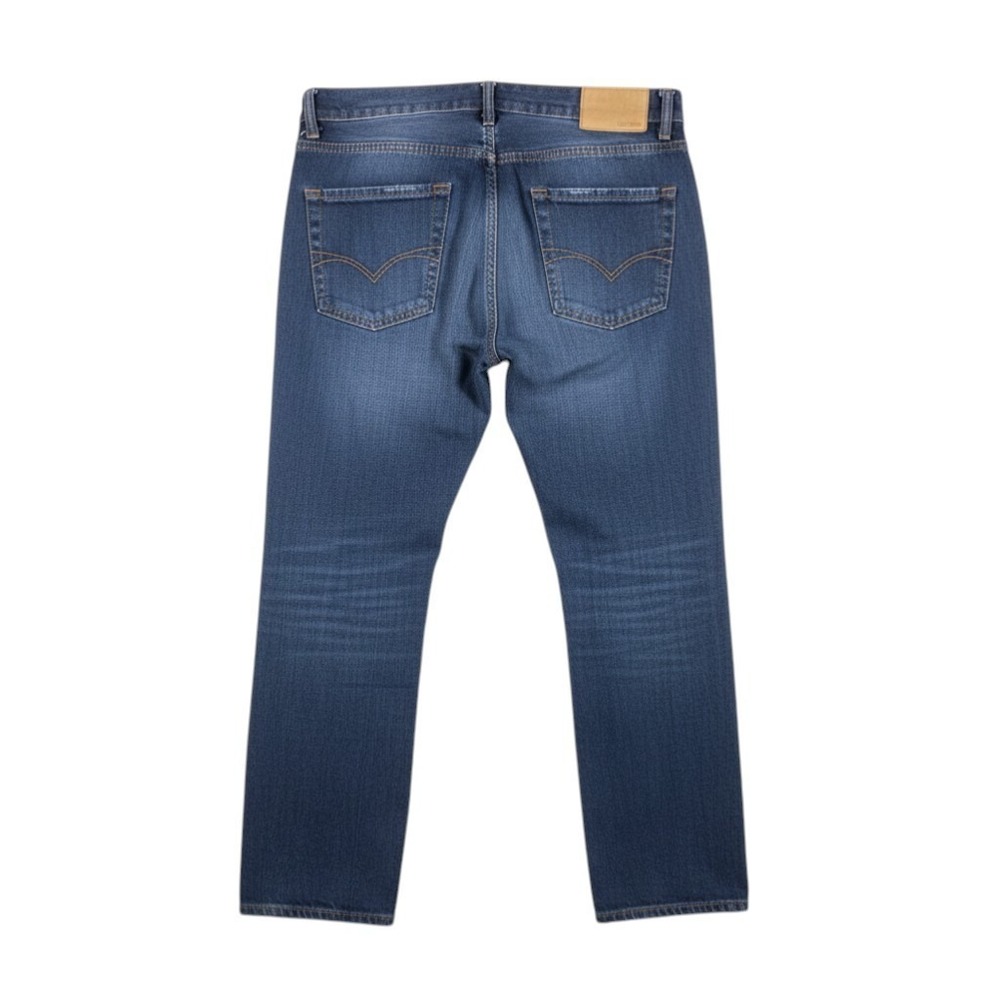 Carbon Low Rise Slim Straight Men's Denim Jeans Pants Blue Size 38x30